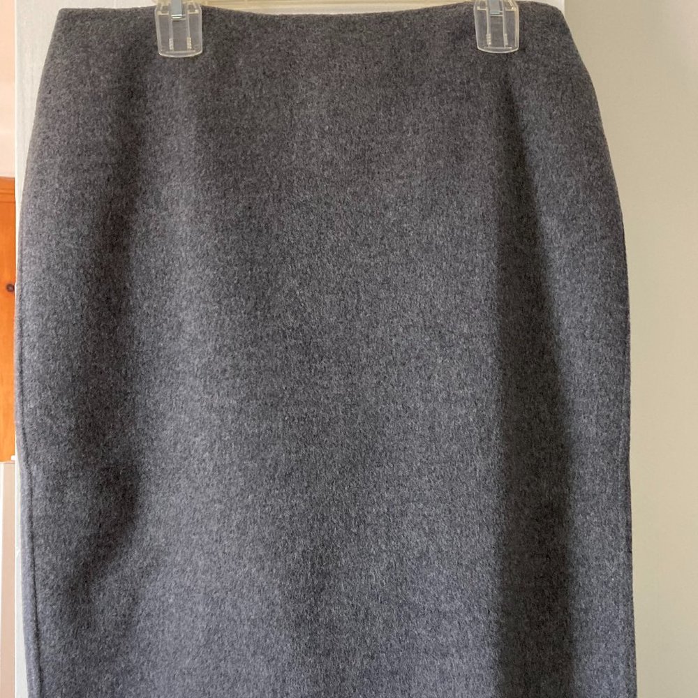 Gray Cashmere Wool Skirt